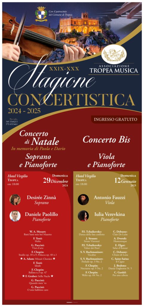 Tropea Musica, stagione concertistica 2024-2025